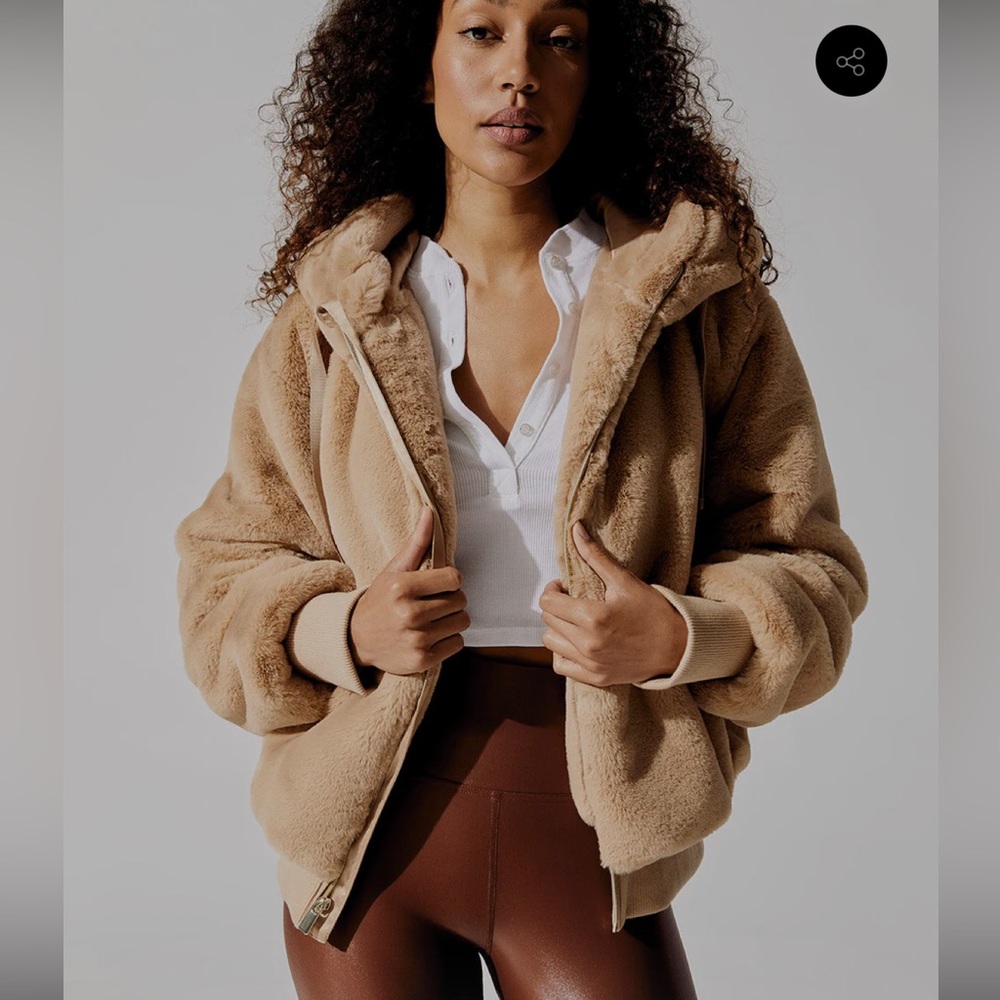 Carbon 38 Faux Fur Hooded Jacket